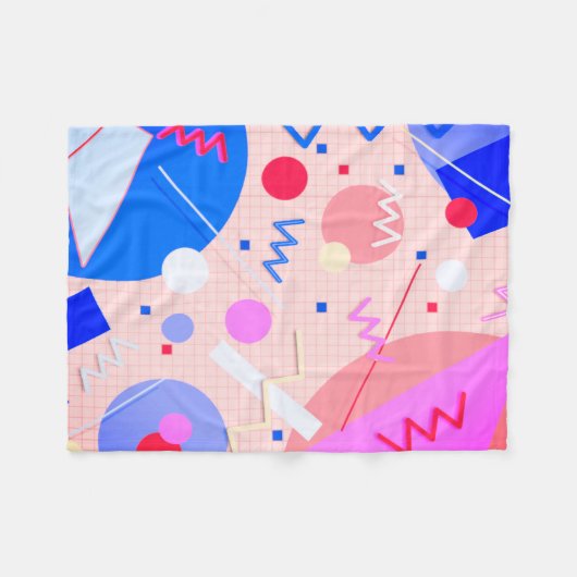 Memphis #82 Sangria Fleecedecke (Vorderseite (Horizontal))