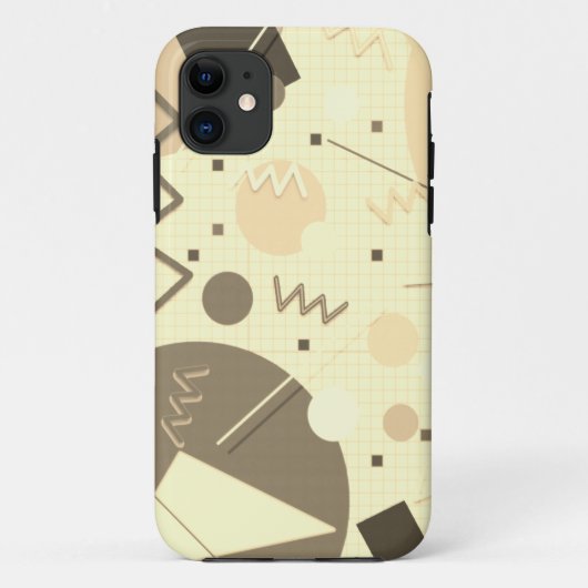 Memphis #82 Sepia Case-Mate iPhone Hülle (Rückseite)