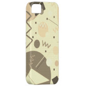 Memphis #82 Sepia Case-Mate iPhone Hülle (Rückseite/rechts)