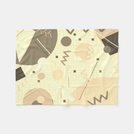 Memphis #82 Sepia Fleecedecke (Vorderseite (Horizontal))