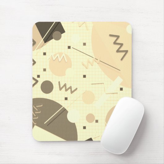 Memphis #82 Sepia Mousepad (Mit Mouse)
