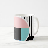 Memphis abstract poster design. Face geometric mak Kaffeetasse (VorderseiteRechts)