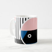 Memphis abstract poster design. Face geometric mak Kaffeetasse (Vorderseite Links)
