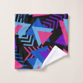 Memphis Abstraktes Formmuster - Badhandtuch Set (Waschlappen)