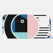 Memphis abstraktes Plakatdesign. Gesichtsgeometrie Case-Mate iPhone Hülle (Rückseite (Horizontal))
