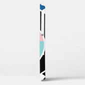 Memphis abstraktes Plakatdesign. Gesichtsgeometrie Case-Mate iPhone Hülle (Rückseite / Links)