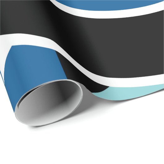 Memphis abstraktes Plakatdesign. Gesichtsgeometrie Geschenkpapier (Rolleneckpunkt)