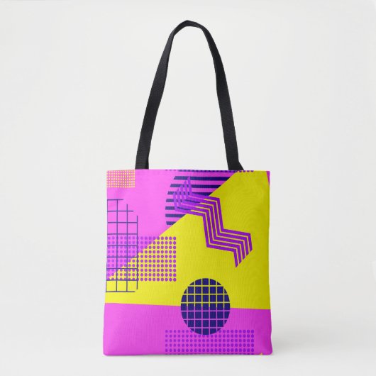 Memphis Achtlinge: Hintergrund geometrischer Forme Tasche (Vorderseite)