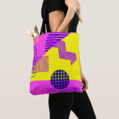 Memphis Achtlinge: Hintergrund geometrischer Forme Tasche (Von Nahem)
