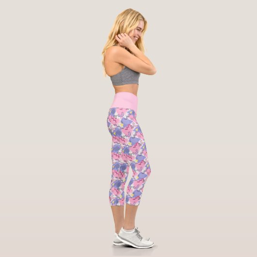 Memphis Active Pink Lilac 80 Capri Leggings (Rechts)