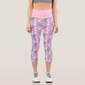 Memphis Active Pink Lilac 80 Capri Leggings (Vorderseite)