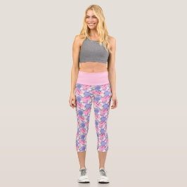 Memphis Active Pink Lilac 80 Capri Leggings