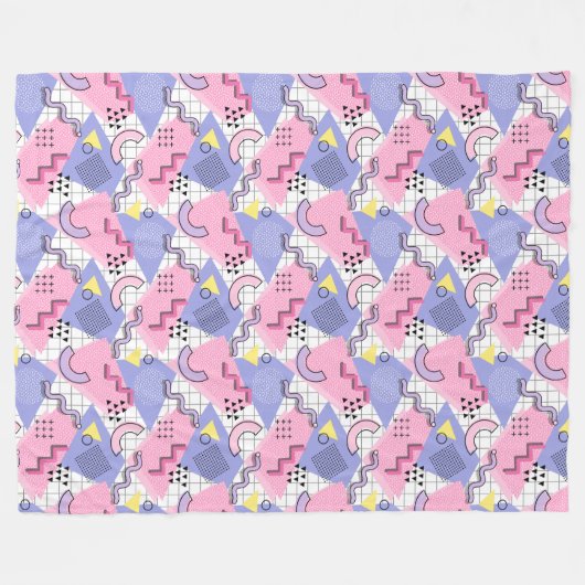 Memphis Active Pink Lilac 80 Fleecedecke (Vorderseite (Horizontal))