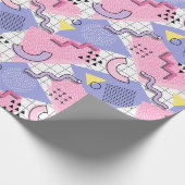 Memphis Active Pink Lilac 80 Geschenkpapier (Ecke)