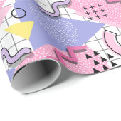 Memphis Active Pink Lilac 80 Geschenkpapier (Rolleneckpunkt)