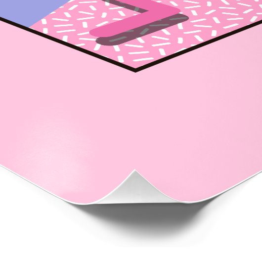 Memphis Active Pink Lilac 80 Poster (Ecke)