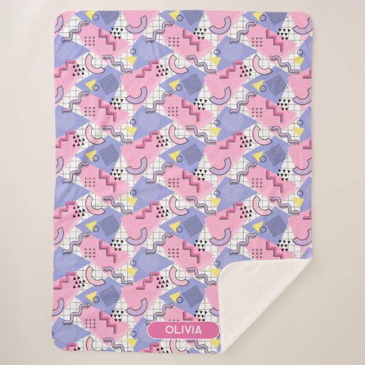 Memphis Active Pink Lilac 80 Sherpadecke (Vorderseite)