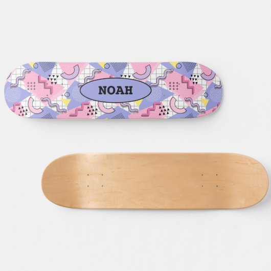 Memphis Active Pink Lilac 80 Skateboard (Horizontal)