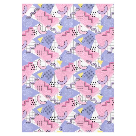 Memphis Active Pink Lilac 80 Tischdecke (Vorderseite)