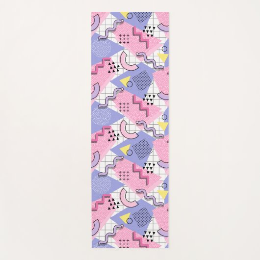 Memphis Active Pink Lilac 80 Yogamatte (Vorderseite)