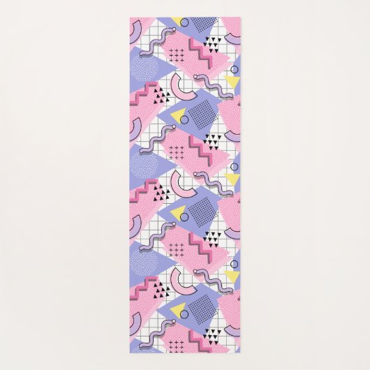 Memphis Active Pink Lilac 80 Yogamatte (Rückseite)