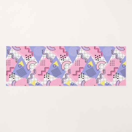 Memphis Active Pink Lilac 80 Yogamatte (Vorderseite (Horizontal))