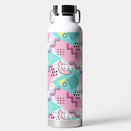 Memphis Active Pink Turquoise der 80er Jahre Trinkflasche