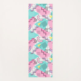 Memphis Active Pink Turquoise der 80er Jahre Yogamatte