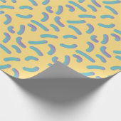 Memphis-Art-Gelb3d Confetti Geschenkpapier (Ecke)