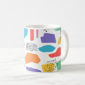 Memphis Art: Grunge Surface Design Kaffeetasse (VorderseiteRechts)