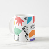 Memphis Art: Grunge Surface Design Kaffeetasse (Vorderseite Links)