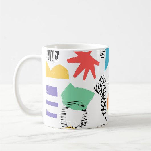 Memphis Art: Grunge Surface Design Kaffeetasse (Links)
