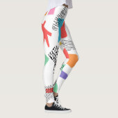 Memphis Art: Grunge Surface Design Leggings (Rechts)