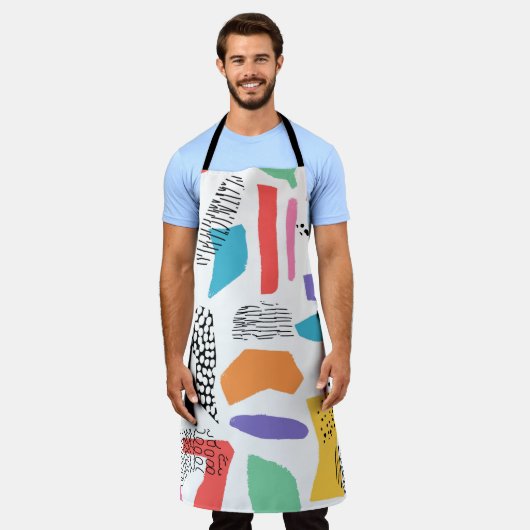 Memphis Art: Grunge Surface Design Schürze (Getragen)