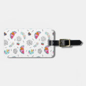 Memphis-Art-tropisches Sommer-Muster Gepäckanhänger (Vorderseite horizontal)
