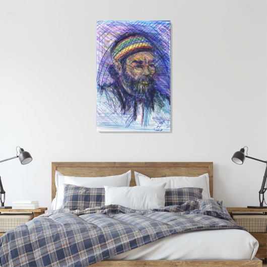 Memphis Artist Wrapped Canvas Leinwanddruck (Insitu (Schlafzimmer))