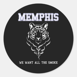Memphis Basketball Wir Wollte alle Raucher Runder Aufkleber