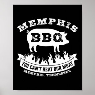 Memphis Bbq Unser Fleisch Bbq Kann Man Nicht Schla Poster
