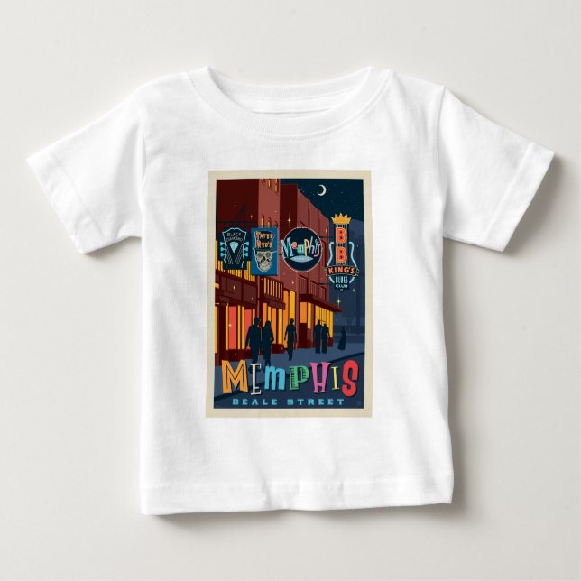 Memphis | Beale Street Neon Baby T-shirt (Vorderseite)