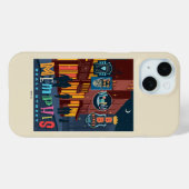 Memphis | Beale Street Neon Case-Mate iPhone Hülle (Rückseite (Horizontal))