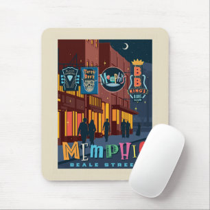 Memphis   Beale Street Neon Mousepad