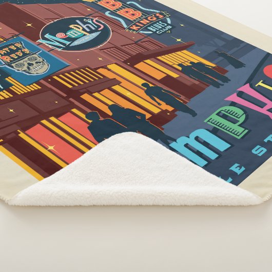 Memphis | Beale Street Neon Sherpadecke (3/4)