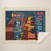 Memphis | Beale Street Neon Sherpadecke (Vorderseite (Horizontal))