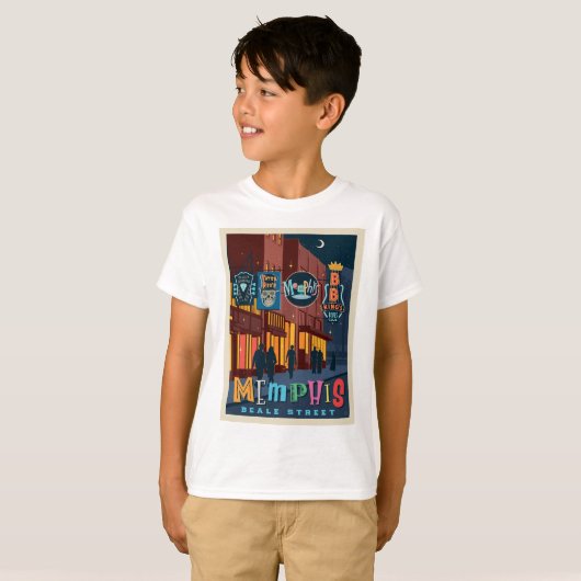 Memphis | Beale Street Neon T-Shirt (Vorne ganz)