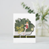 Memphis Belle Button Up Postkarte (Stehend Vorderseite)