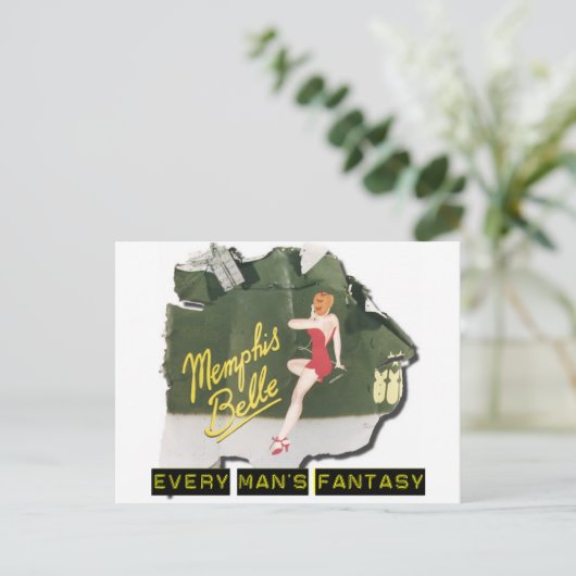 Memphis Belle Button Up Postkarte (Stehend Vorderseite)