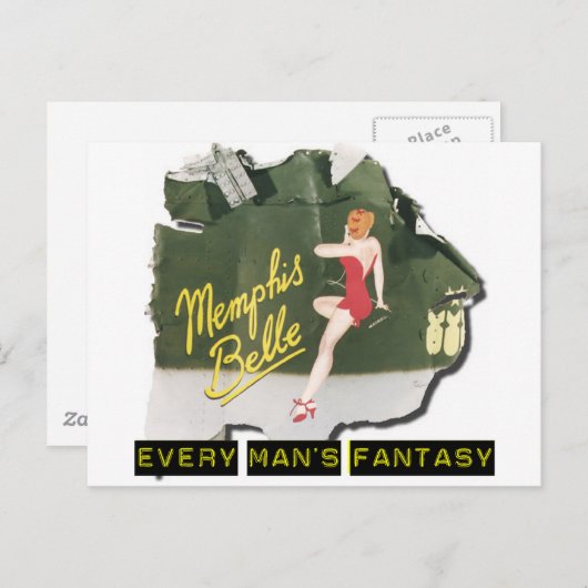 Memphis Belle Button Up Postkarte (Vorne/Hinten)