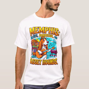 Memphis Blues Barbecue und Basset Hounds T-Shirt