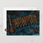 Memphis Blues Guitar Postcard Postkarte (Vorne/Hinten)