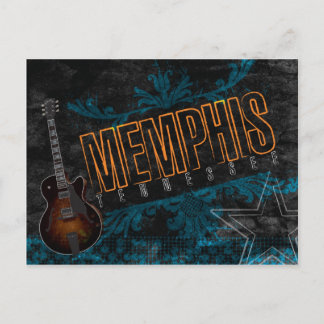 Memphis Blues Guitar Postcard Postkarte